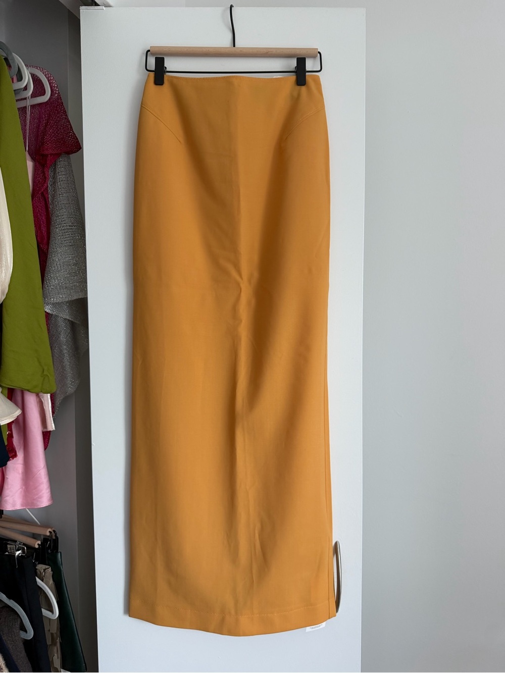Jacquemus Ochre Straight Maxi Skirt